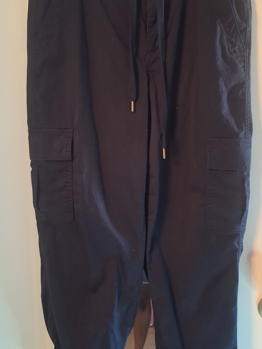 Ralph Lauren Black Drawstring Cargo Joggers